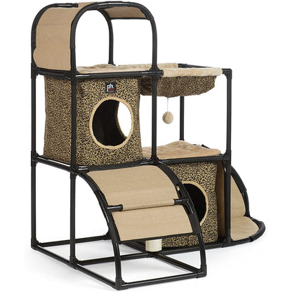 Prevue Pet Products Catville Townhome - Leopard Print