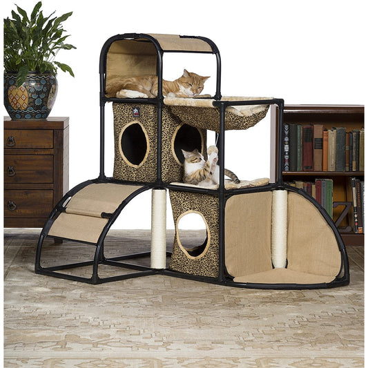 Prevue Pet Products Catville Townhome - Leopard Print