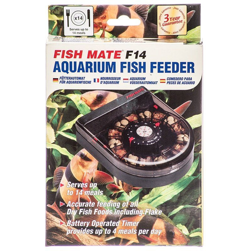 Fish Mate F14 Aquarium Fish Feeder - Up To 14 Medications