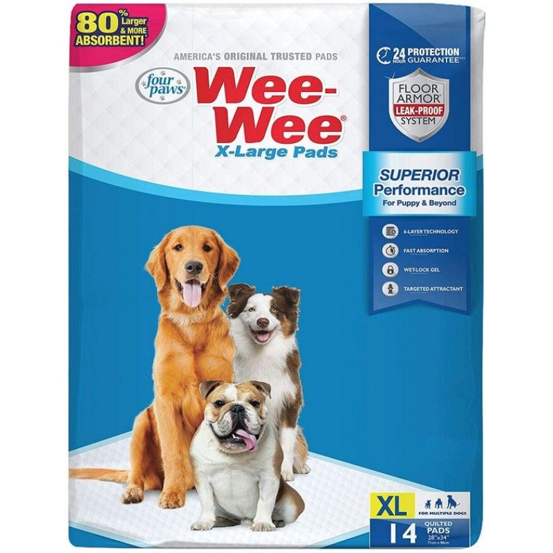 Four Paws X-large Wee Wee Pads 28" X 34" - 14 Count