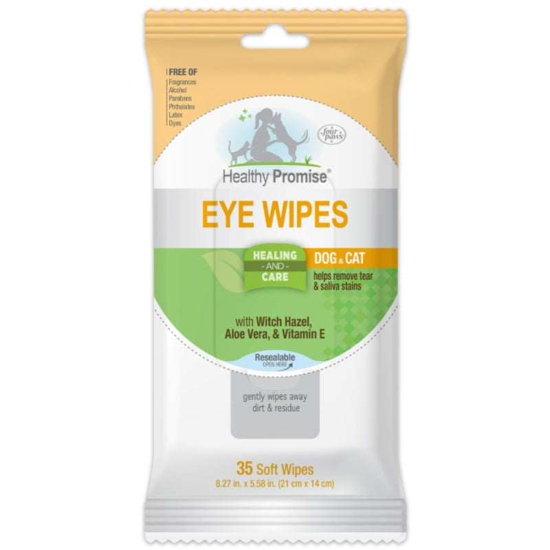 Four Paws Eye Wipes For Dogs & Cats - 35 Wipes
