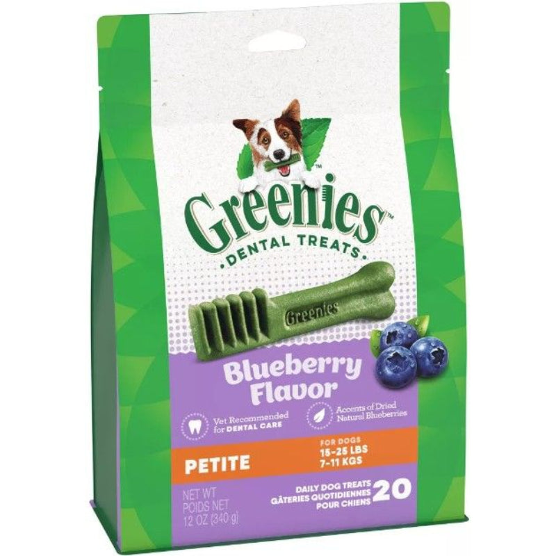Greenies Petite Dental Dog Treats Blueberry - 20 Count