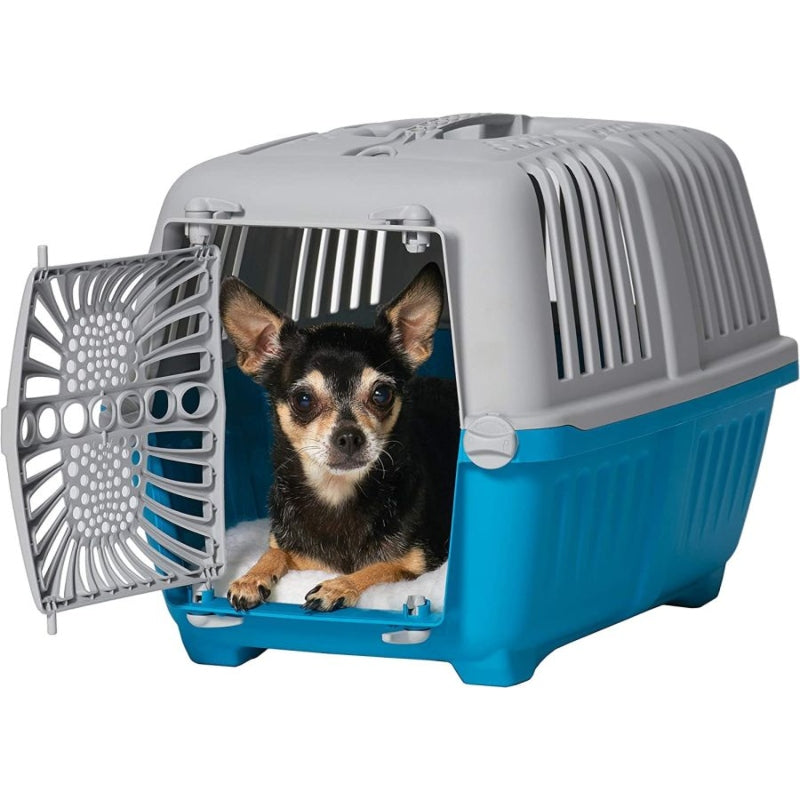 Midwest Spree Plastic Door Travel Carrier Blue Pet Kennel - X-small - 1 Count