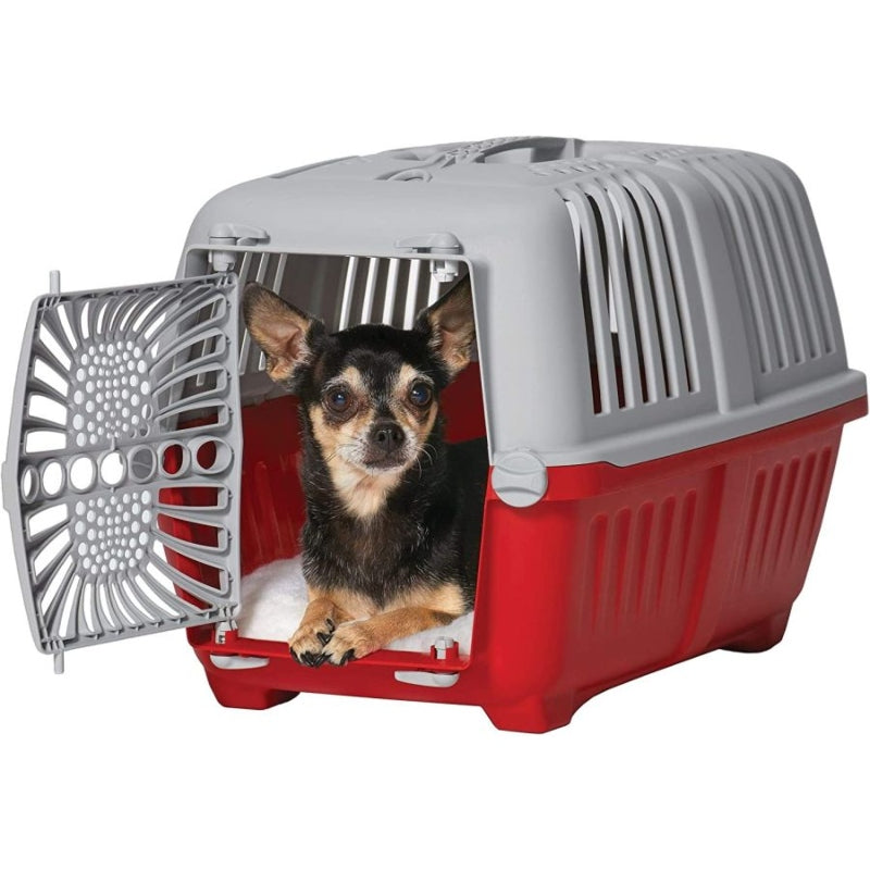 Midwest Spree Plastic Door Travel Carrier Red Pet Kennel - X-small - 1 Count