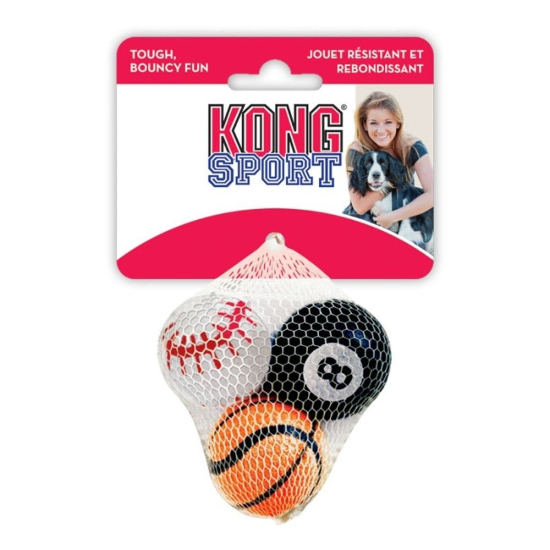Kong Assorted Sports Balls Set - X-small - 1.5" Diameter (3 Pack)