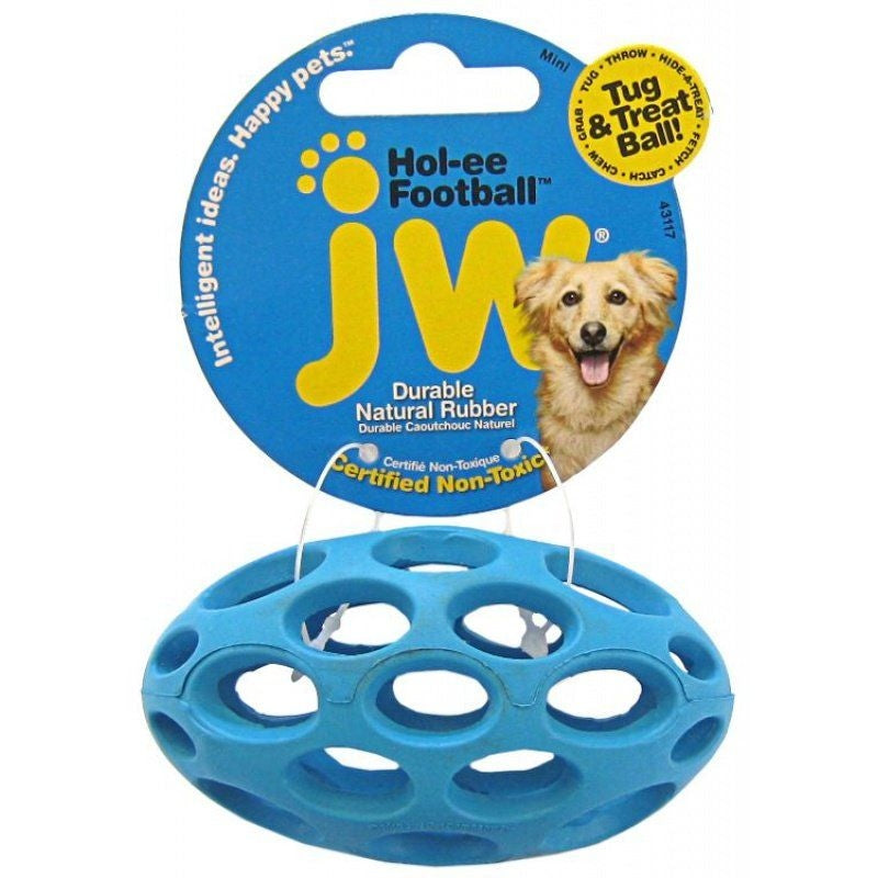 Jw Pet Hol-ee Football Rubber Dog Toy - Mini (3.75" Long)