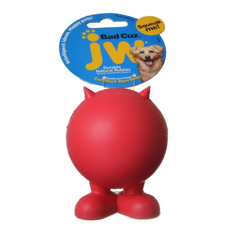 Jw Pet Bad Cuz Rubber Squeaker Dog Toy - Medium - 4" Tall