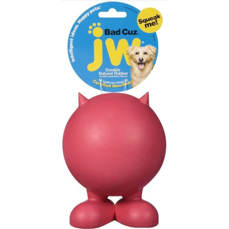 Jw Pet Bad Cuz Rubber Squeaker Dog Toy - Large - 5" Tall