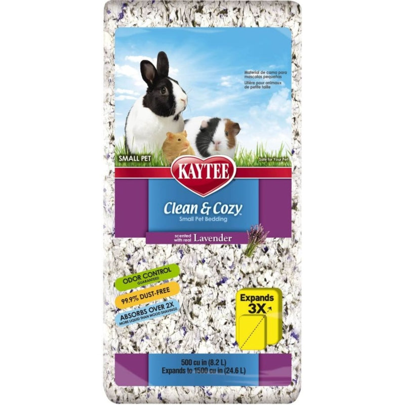 Kaytee Clean & Cozy Small Pet Bedding - Lavender - 500 Cubic Inches