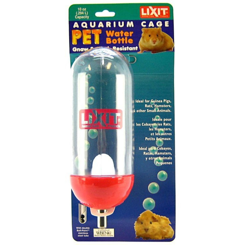 Lixit Aquarium Cage Water Bottle Clear - 10 Oz