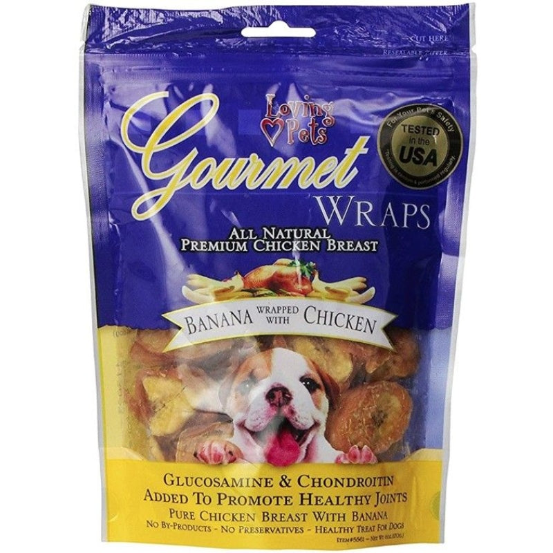 Loving Pets Gourmet Banana & Chicken Wraps - 6 Oz