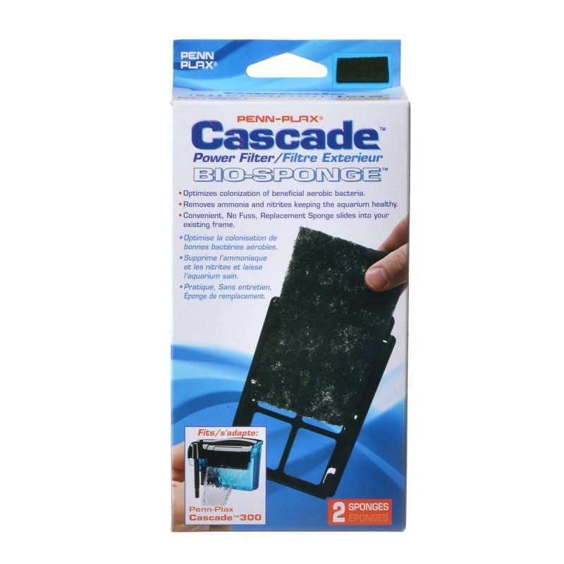 Cascade Power Filter Bio-sponge Cartridge - Cascade 300 Sponge Cartridge (2 Pack)