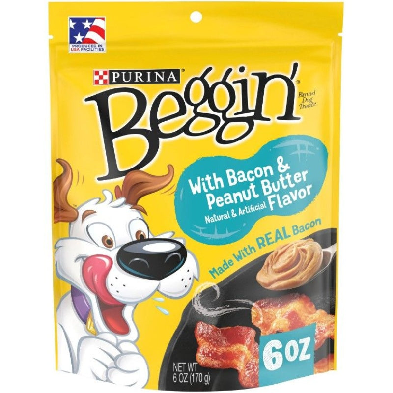 Purina Beggin' Strips Bacon And Peanut Butter Flavor - 6 Oz