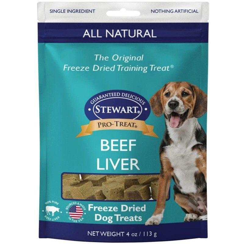 Stewart Freeze Dried Beef Liver Treats Resealable Pouch - 4 Oz