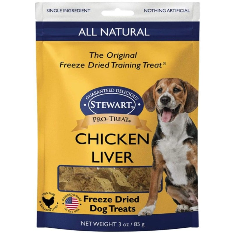 Stewart freeze Dried Chicken Liver Treats Resealable Pouch - 3 Oz