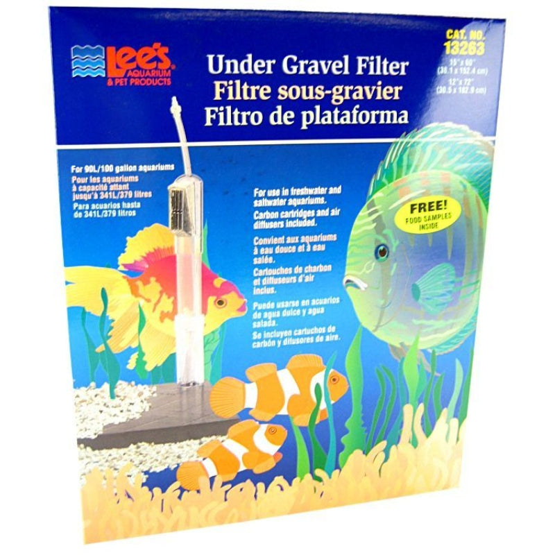 Lees Original Undergravel Filter - 60" Long X 15" Wide Or 72" Long X 12" Wide (90-100 Gallons)