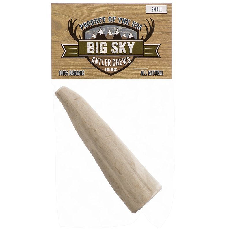 Big Sky Antler Chew For Dogs - Small - 1 Antler - Dogs 5-40 Lbs - (4"-5" Chew)