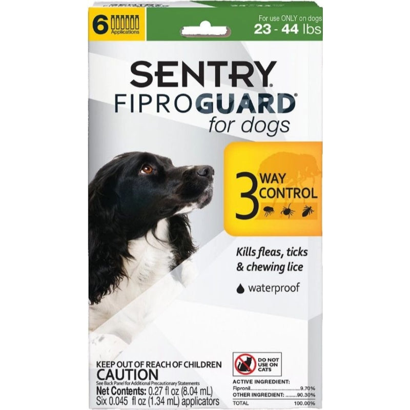 Sentry Fiproguard For Dogs - Dogs 23-44 Lbs (6 Doses)