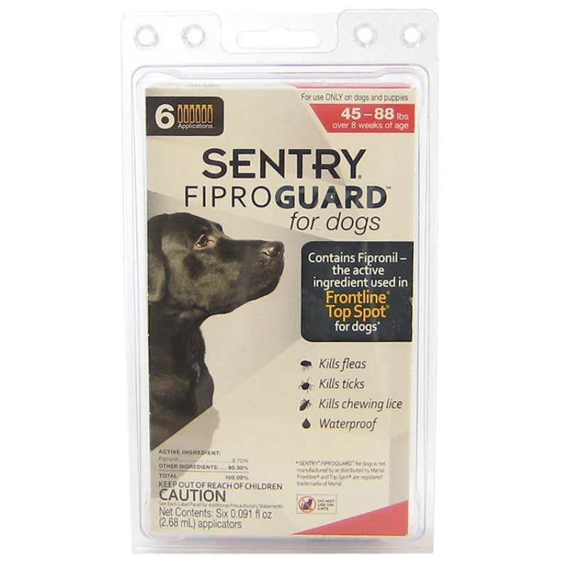 Sentry Fiproguard For Dogs - Dogs 45-88 Lbs (6 Doses)