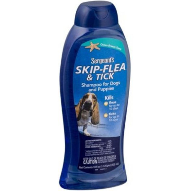 Sergeants Skip-flea Flea And Tick Shampoo For Dogs Ocean Breeze Scent - 18 Oz
