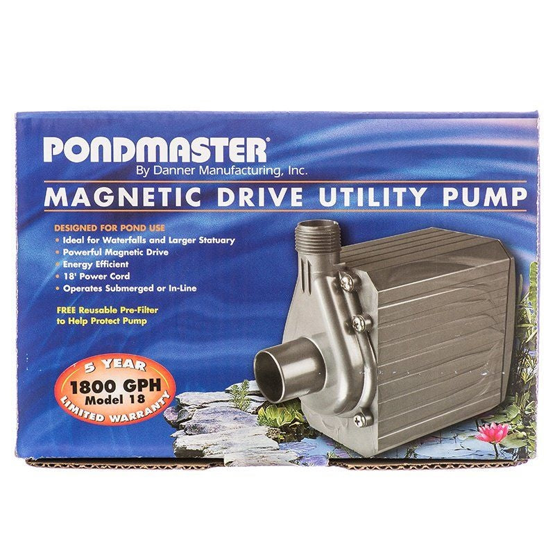 Pondmaster Pond-mag Magnetic Drive Utility Pond Pump - Model 18 (1800 Gph)