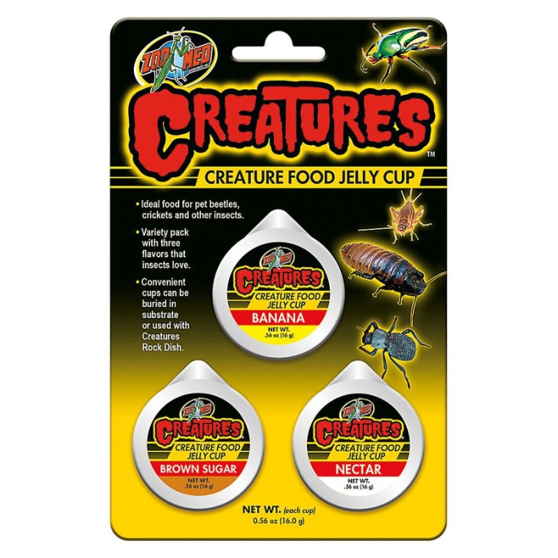 Zoo Med Creatures Creature Food Jelly Cup - 3 Pack - (0.56 Oz/16 G Each)