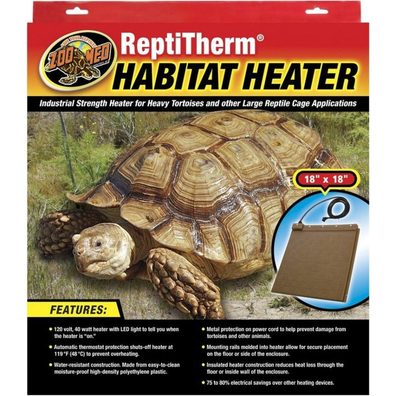 Zoo Med Reptitherm Habitat Heater - 40 Watts (18"l X 18"w X 1"h)