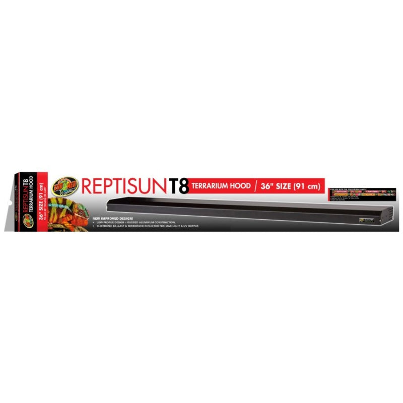 Zoo Med Reptisun T8 Terrarium Hood - 36" Fixture Without Bulb (36" Bulb Required)