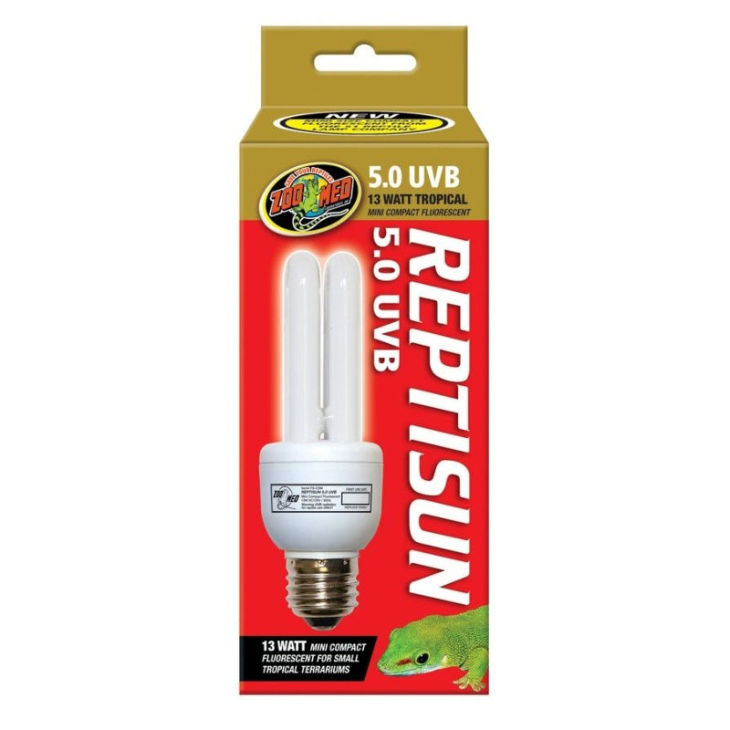 Zoo Med Reptisun 5.0 Uvb Mini Compact Flourescent Replacement Bulb - 13 Watts