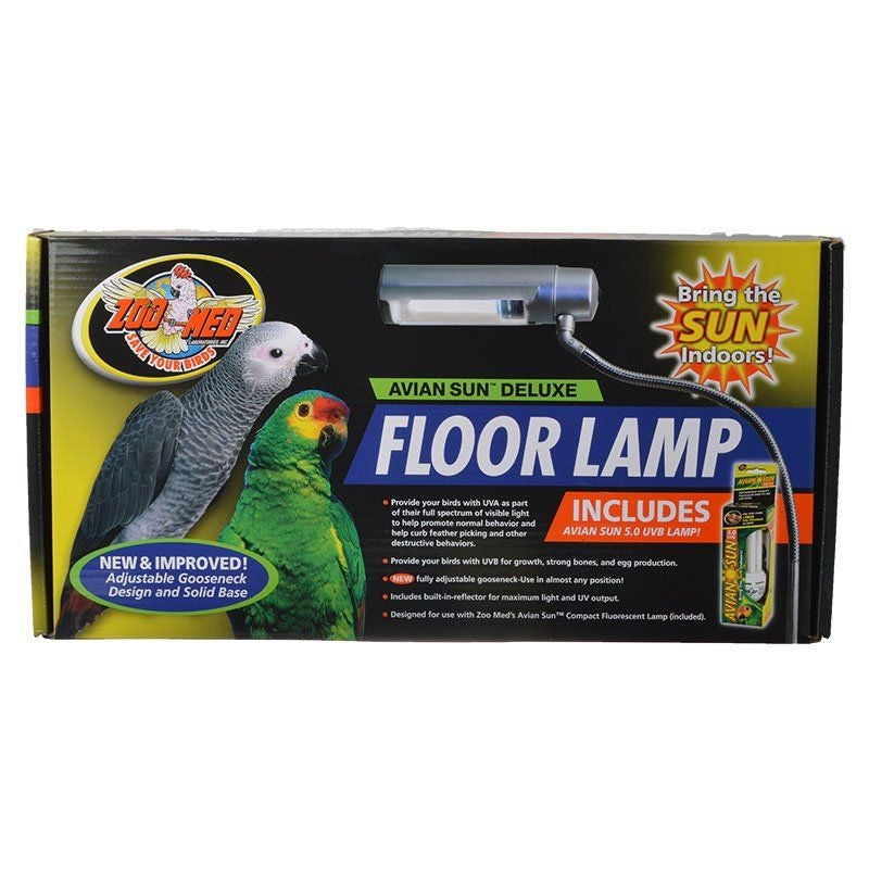 Zoo Med Avian Sun Deluxe Floor Lamp With 5.0 Uvb Lamp - Fixture & Lamp